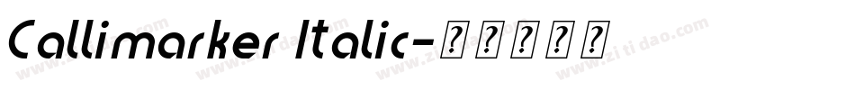 Callimarker Italic字体转换